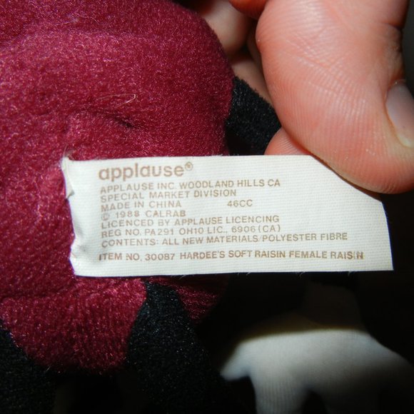 VINTAGE Lot of 4 1988 Hardees Applause California Raisins 6" Bendable Plush Toy - Picture 9 of 10